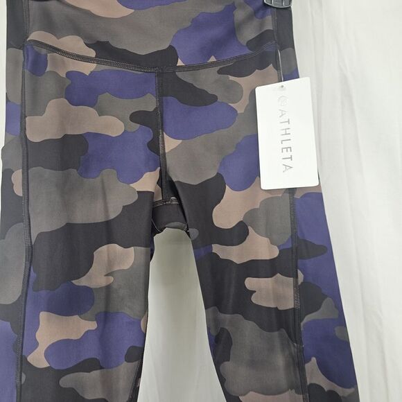 Athleta Ultimate Stash Pocket Printed 7/8 Tight, Mantra Print Blue SZ XS #631947 - Picture 8 of 9